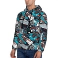 thumbnail image 3 of Haiem snow board colorful Patterned Men's Hoodie with Kangaroo Pocket - Ideal Pullover Sweatshirt for Daily Wear, Travel, and Home-3X-Large, 3 of 7