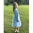 thumbnail image 6 of Arshiner Tulle Dress Toddler Girls Puff Long Lantern Sleeves Fall Winter Tutu Party Dresses with Tie Belt, 6 of 6