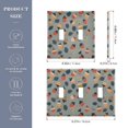 thumbnail image 2 of Yayeee Toggle Light Switch Wall Plate 3-Gang 6.37"x4.48" Decorative Outlet Cover, Gray Acorns Pattern, 2 of 7