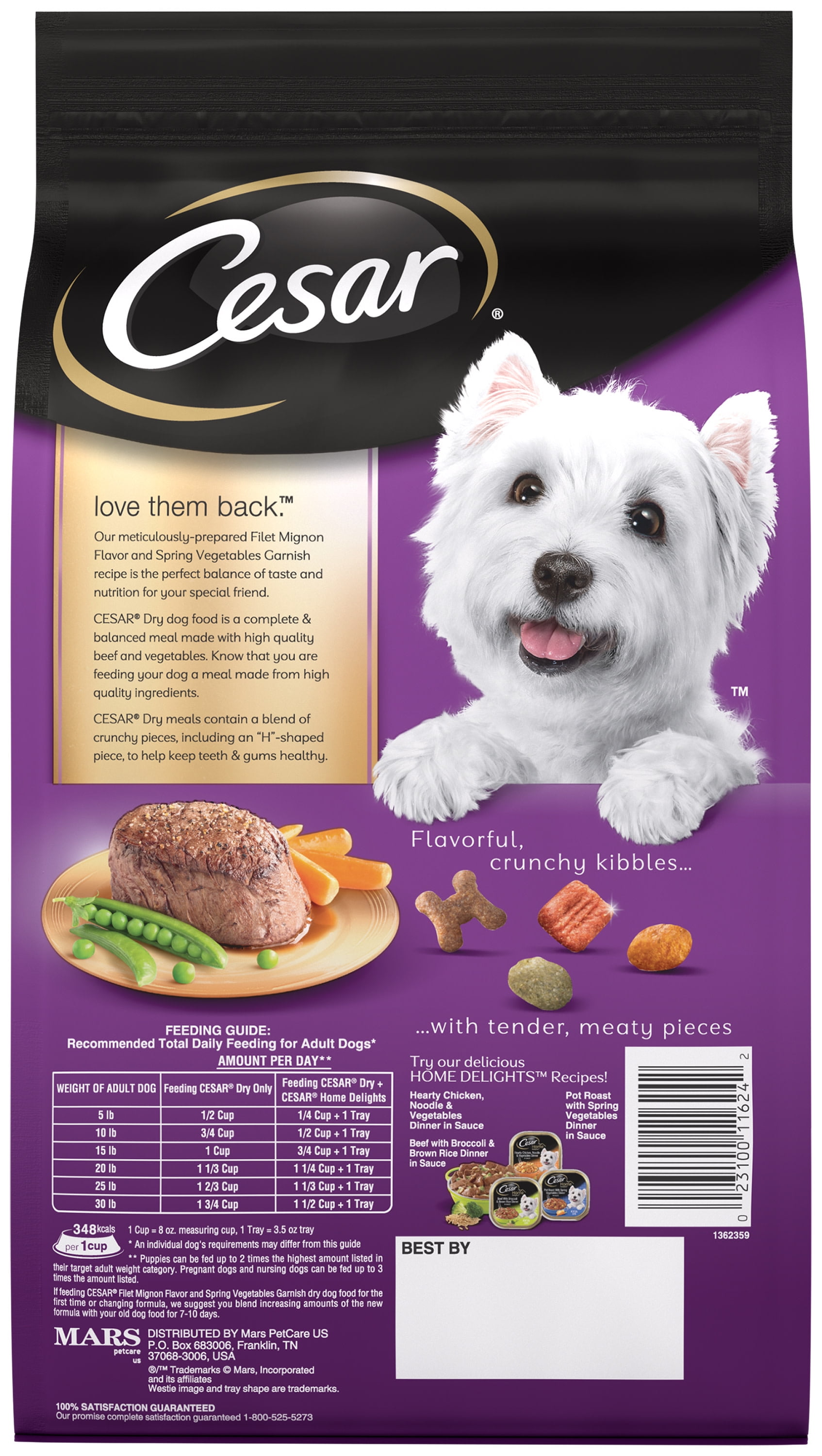 cesar dry dog food filet mignon
