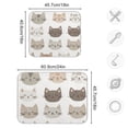thumbnail image 4 of Yayeee Dish Drying Mat for Kitchen Counter 18"x24" Microfiber Absorbent Pad, Light Gray Cat Pattern, 4 of 7