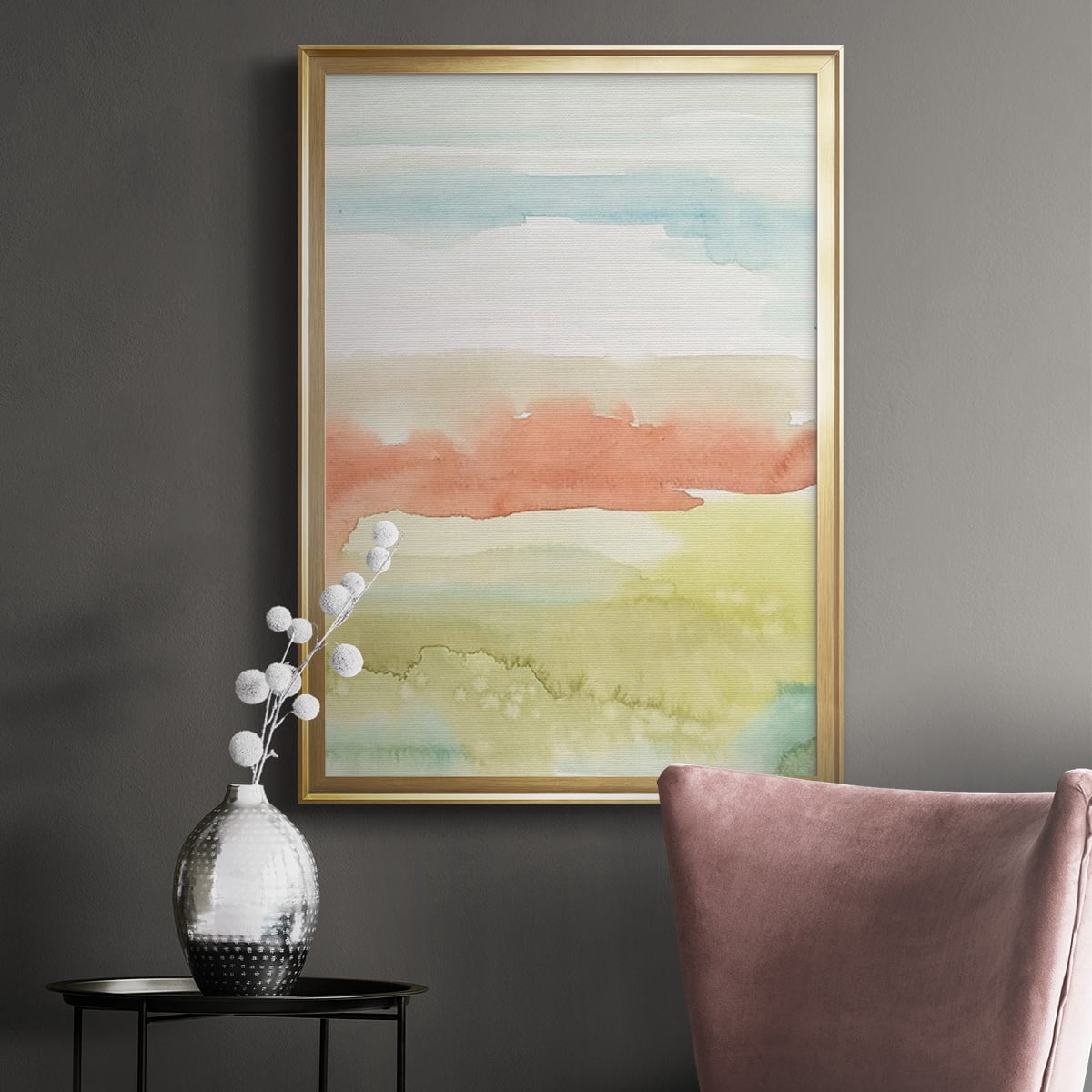 Blushing Sunrise II Premium Framed Print, in Gold, Black, or Silver - Ready to Hang