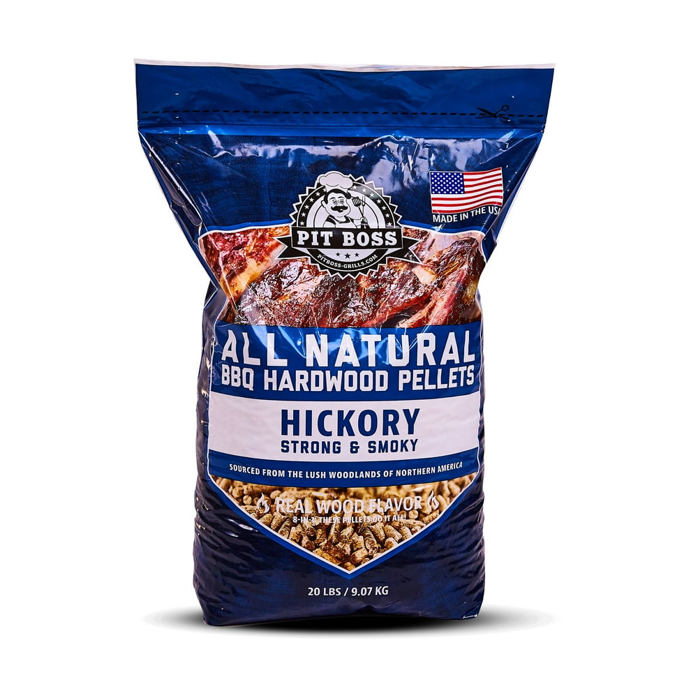 Pit Boss Hickory Hardwood Grilling Pellets 20 lb Resealable Bag
