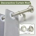 thumbnail image 2 of 72-144 Inches Curtain Rods for Window, 1 Inch Diameter Drapery Rod with Resin Finials, Ideal Adjustable Heavy Duty Single Curtains Rod for Bedroom, Living Room Decoration, Matte Silver, 2 of 10