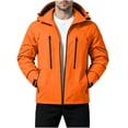 thumbnail image 2 of Sevevn Men Rain Jacket Hooded Regular Fit Waterproof Mesh Lined Fabric Dual Chest Zip Pockets Side Zip Pockets Neon Zipper Trim Cuffs For Hiking Wear, 2 of 7