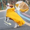 thumbnail image 3 of Xiao Hua Chubasquero impermeable para perros, ropa ligera para la lluvia con capucha tipo poncho (XL, amarillo), 3 of 4