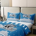 thumbnail image 4 of Erosebridal Football Detroit Comforter Cover Twin, Soccer Sport Duvet Cover Twin, Royal Blue Bedding Twin Size, Breathable Bedroom Decoration, 2pcs（No Comforter）, 4 of 7