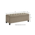 thumbnail image 6 of Versatile Storage Ottoman with Stylish Design Linen Elegant Tufted Detailing American Design Black, 6 of 13