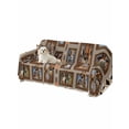thumbnail image 2 of Brown Giraffe Couch Cover for 2 Cushion Sofa, Wildlife Animals Vintage Geometric Washable Loveseat Sofa Covers Slipcover for Sectional Sofas L-Shaped, Couch Throw Cover 71"x118", 2 of 9