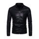 thumbnail image 4 of Chaqueta europea y americana, chaqueta de cuero de PU de otoño, chaqueta de cuero de moda para hombres, jóvenes, motocicletas, delgada, para hombres, 4 of 5