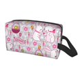 thumbnail image 2 of Goofa Easter Rabbit Printed Toiletry Bag with Handle,Large Capacity Travel Makeup Cosmetic Bag for Women, Carry on Airport Airline Compliant Bag, 2 of 9