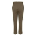 thumbnail image 5 of Audhol Dress Pants Women! Women's Solid Color Knitted Stretch Slim Fit Flared Pants Women's Pants Khaki 2XL, 5 of 9