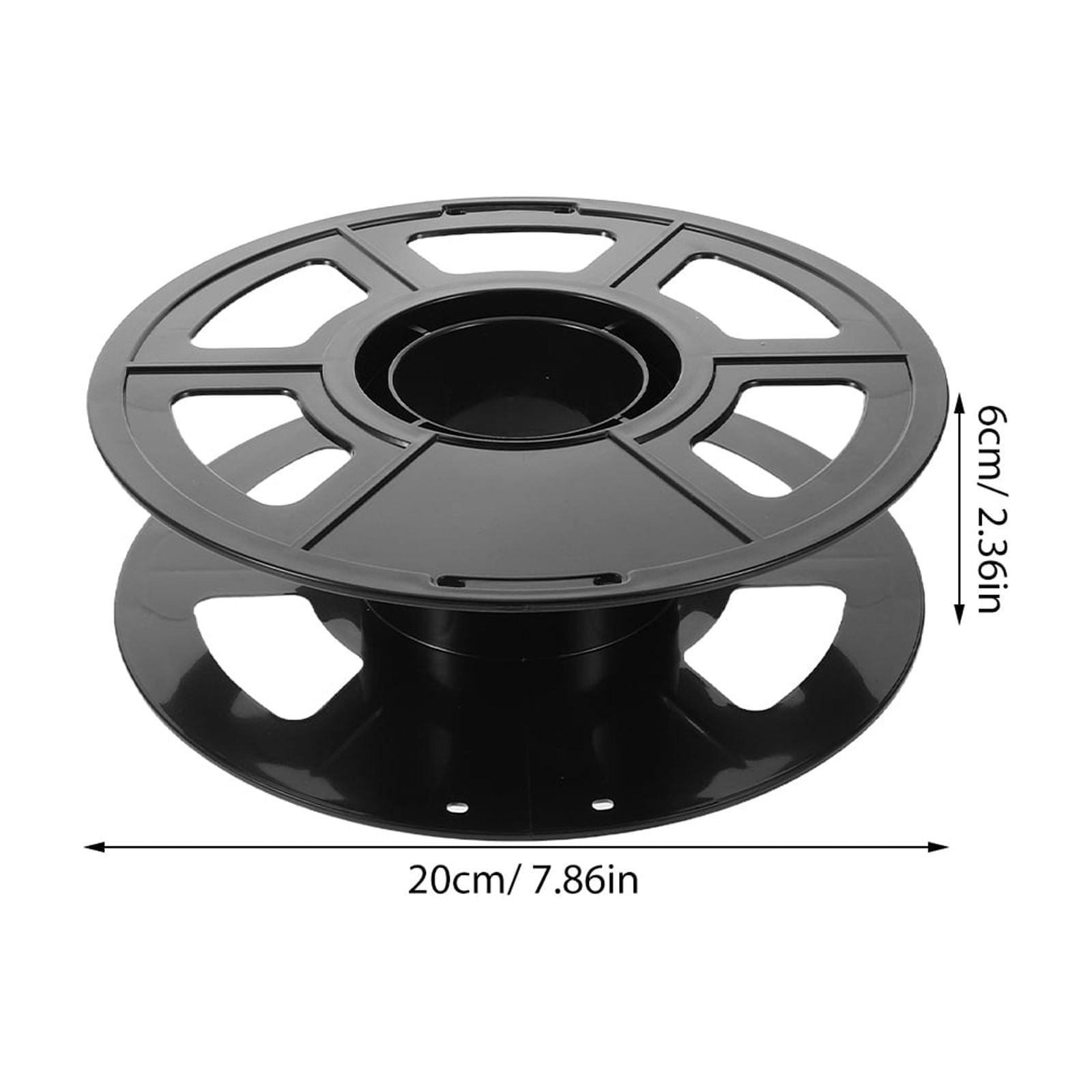 BESTYASH 6-Pack Black Plastic 3D Printer Filament Spool Holder for Smooth Cord and Wire Organization