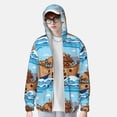 thumbnail image 4 of Sigee Animals on Noah's Ark Print UPF50+ Men's Sun Protection Hoodie Shirt SPF UV Shirt Long Sleeve Fishing Outdoor Lightweight, S-3XL, 4 of 9