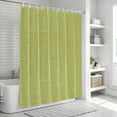 thumbnail image 5 of Polyester Fabric Vintage Fruit Green Shower Curtain, Farmhouse Retro Solid Color Linen Texture Waterproof Bathtub Curtain Bathroom Decor Set with Hooks 36 x 78 Inches, 5 of 6