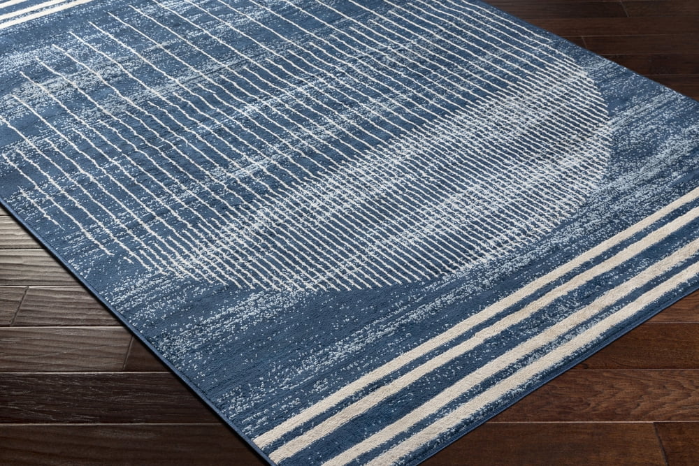 Livabliss Area Rugs for Living Room, 3x7 Floransa Modern Dark Blue Runner Rug, Bedroom Dining Room Home Decor Stain Resistant Carpet (2'7" x 7'3" Runner)