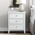 thumbnail image 2 of Comfort Pointe Lennon 3-drawer White Wood Storage Nightstand, 2 of 10