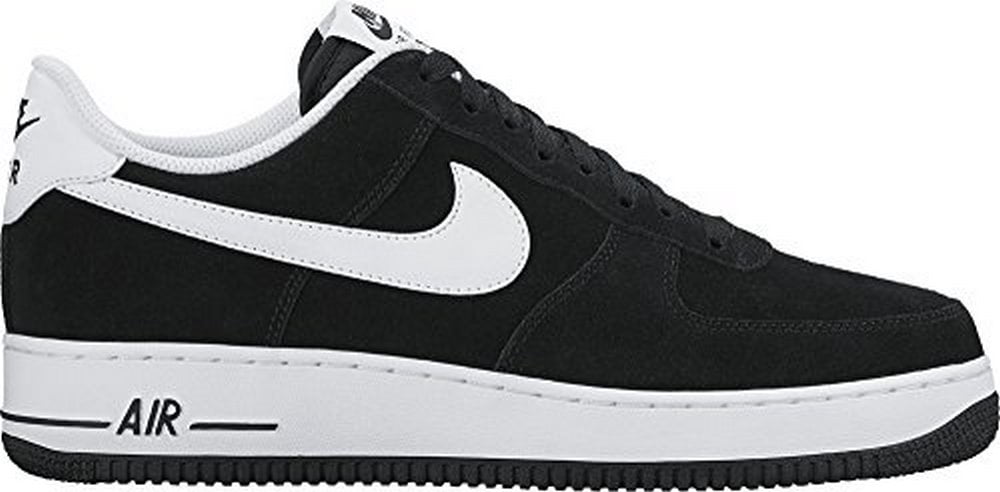 nike men air force 1 07 leather black black white
