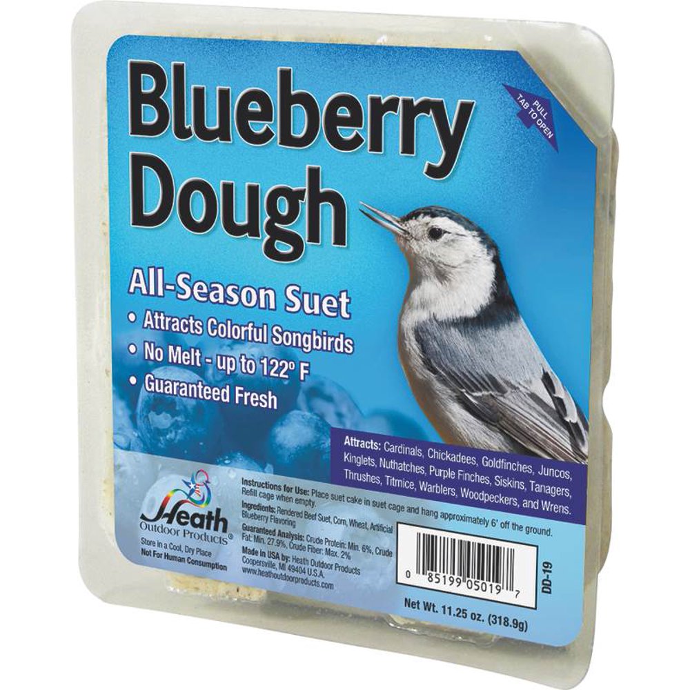 Heath Outdoor Products Wild Bird Suet Cake Blueberry Dough Suet 12 Pack