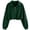 Green, variant on Half Zip Sweatshirts For Women Lapel Long Sleeve Drawstring Hem Tops Fashion Casual Loose Cropped Pullover (2XL, Wine)