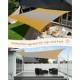 thumbnail image 4 of Sun Shade Sail 6.5x10Ft Orange and Grey Gradient Uv Block Sunshade Canopy Outdoor Shade Cover Rectangle Shade Cloth For Patio Garden Yard Deck Pergola, 4 of 6