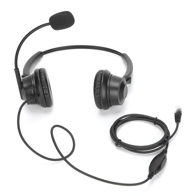 Auriculares binaurales Auriculares telefónicos con micrófono con cancelación de ruido y control de volumen