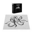 thumbnail image 4 of Ambesonne Octopus Jigsaw Puzzle, Comic Funny Art Doodle, Heirloom-Quality Fun Activity for Family Durable Cardboard, 1000 pcs, Black White, 4 of 6