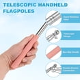 thumbnail image 2 of Uxcell 1-Pack Telescopic Handheld Flagpoles, 4.6ft/1.4m Stainless Steel Handheld Portable Extendable Flagpole [Pink], 2 of 7