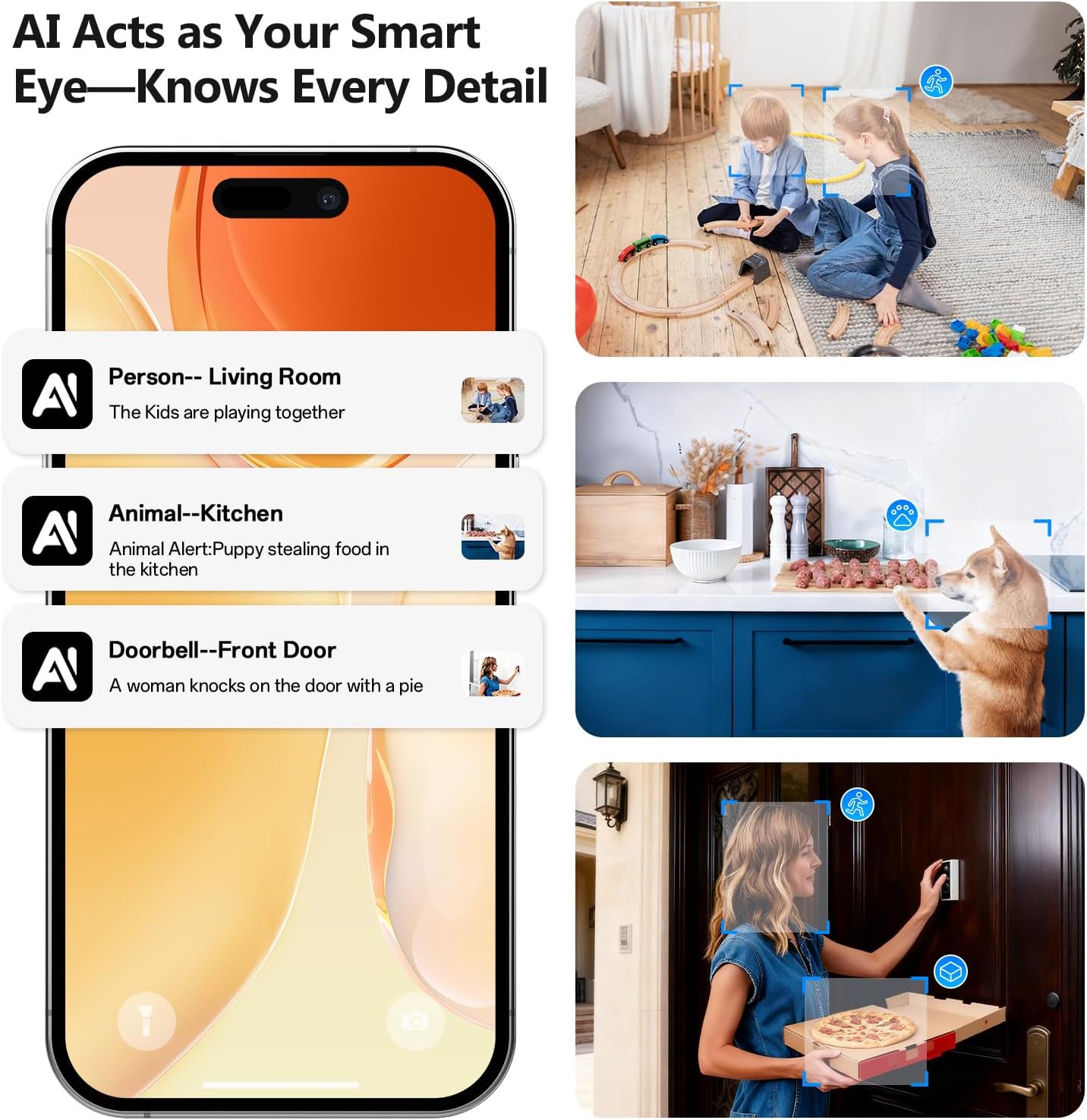 2K Indoor Security Camera, 5G/2.4Ghz WiFi Robot Cameras for Home Security, Pet/Baby Camera with Phone App Motion Detection and Alarm, Two-Way Talk, Color Night Vision, Human Detection