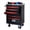 Black+Red, variant on NIGSQJB 5 Drawers Tool Cart on Wheels, 30.7"H Lockable Rolling Tool Chest with Stainless Steel Roof,7 Small Tool Boxes,Multiple Interconnectable Cabinet for Warehouse, DIY, Repair Shop, Black+Red