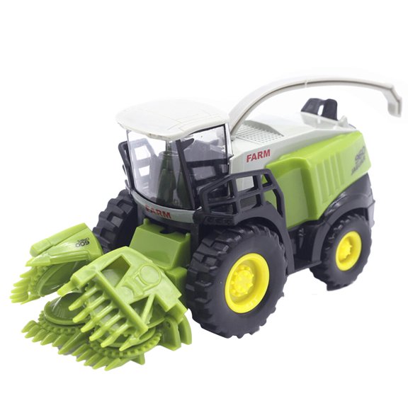 Simulation Harvester 1:42 Alloy Farm Vehicle Model Toy Birthday Gift Party Favor Toy for Kids Children (Green)