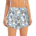 thumbnail image 2 of Picia Balloon Vintage Pattern Women's 2 in 1 Athletic Running Shorts High Waisted Workout Casual Gym Sweat Shorts with Comfy Liner Zipper Pockets-X-Large, 2 of 9