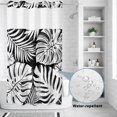 thumbnail image 3 of No Hook Shower Curtain, Palm Tree Monstera Shower Curtains for Bathroom with See Through Top Window, Black White Leaf Boho Botanical Tropical Waterproof & Washable Bath Curtain Stand Up Stall 36"x72", 3 of 9