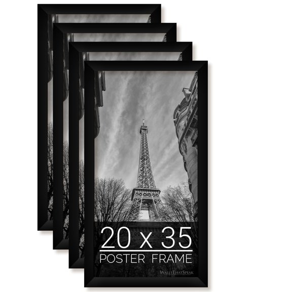 20x35 Black Picture Frame for Puzzles Posters Photos or Artwork, Set of 4