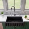 thumbnail image 4 of ALFI brand AB3318HS-BM 33" Black Matte Reversible Smooth / Fluted Single Bowl Fireclay Farm Sink, 4 of 7