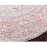 Unique Loom Medici Collection Area Rug - La Rambla (6 1 Round Light Blue/Beige)