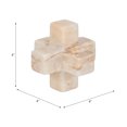 thumbnail image 2 of Onyx Marble Jack Sculpture for Home and Office Decor - Tabletop Accent for Living Room, Bathroom, and Shelf Display - Ornament for Bedroom Decoration or Coffee Table Decor - 4", White & Tan, 2 of 2
