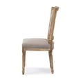 thumbnail image 3 of Baxton Studio Estelle Chic Cottage Weathered Oak Fabric Button-tufted Dining Chair, 3 of 10