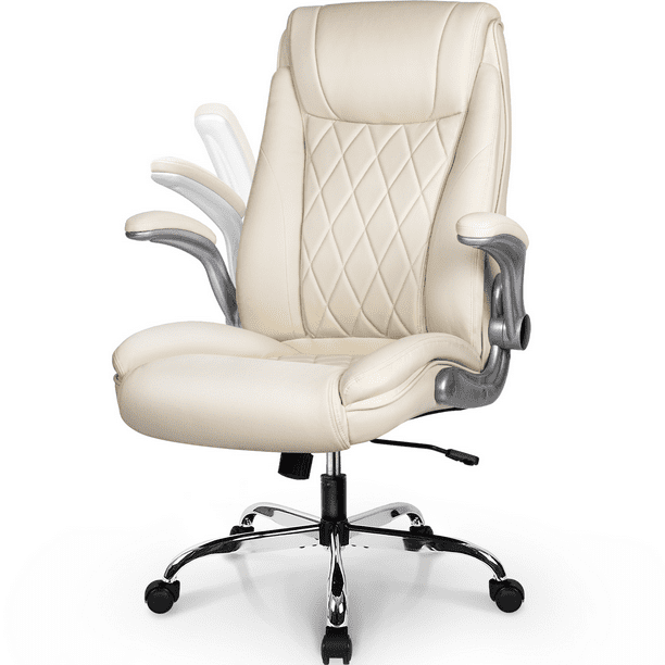 Hygge Ergonomic High Back Executive Padded Leather Computer Desk Home