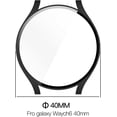 thumbnail image 4 of KOMI 2 Pack Compatible for Samsung Galaxy Watch 6 Case with Tempered Glass Screen Protector, Hard PC Bumper (40mm Black), 4 of 5