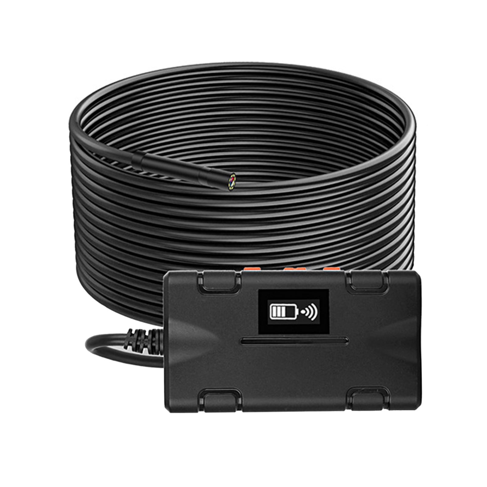 HOZVOMI Wireless Endoscope 8mm Borescope - 1080P HD Camera, 6.56FT Semi-Rigid Cable, IP67 Waterproof, 8 Adjustable LEDs, 2600mAh Battery for IOS/Android, Automotive & Pipe Inspection