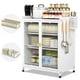 thumbnail image 1 of Mueble para Trastes de Cocina, Organizador de Trastes de 3 Niveles con Puerta, Estante de Microondas, Gabinete para Cocina, 59x45x28 CM, 1 of 9