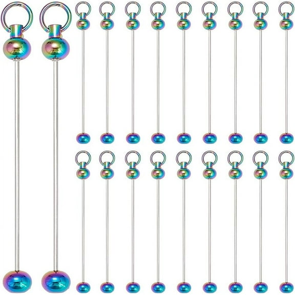20Pcs Beadable Keychain Bars Bulk - Bead Blanks