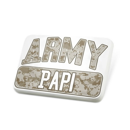 Porcelein Pin ARMY Papi, Camo Lapel Badge – NEONBLOND