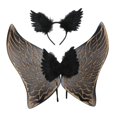 thumbnail image 2 of Diadema de alas de Ángel con plumas, disfraz de princesa para adultos y niños, decoración infantil, disfraz de Ángel para fotografía, juegos de rol Oro Yinane Ala del ángel, 2 of 8