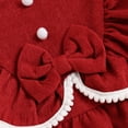 thumbnail image 5 of MEZZALL Toddler Girls Long Sleeve Dresses Bowknot Ruffles Princess Dress Clothes Trendy Sundress, Red, 2-3 Years, 5 of 7
