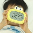 thumbnail image 4 of Kids Alarm Clock Cartoon Cute Intelligent Battery Operated Digital LED Electronic Clock with Night Light Yellow, 4 of 9