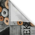 thumbnail image 2 of Ambesonne Rustic Kitchen Curtains, Vintage Farmhouse Cow Cheeks, 55"x36", Grey Black and Orange, 2 of 3