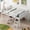 White, variant on Gray twin size wood low loft bed with flexible ladder placement / No box spring and high load capacity for bedroom living