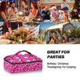 thumbnail image 7 of Iauyy Casserole Carrier for Hot Food Insulated Casserole Travel Carry Bag with Lid Food Warmer Bag for Party/Picnic,Black Cartoon Skull Background, 7 of 7